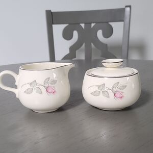 Zylstra Made In USA Floral Cream and Sugar Set